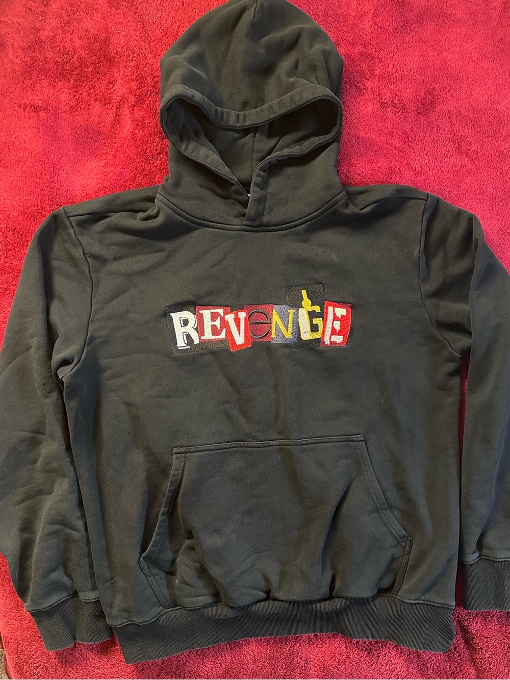 Revenge Ransom Noted Black Hooded Sweatshirt - Men's Pullover Hoodie